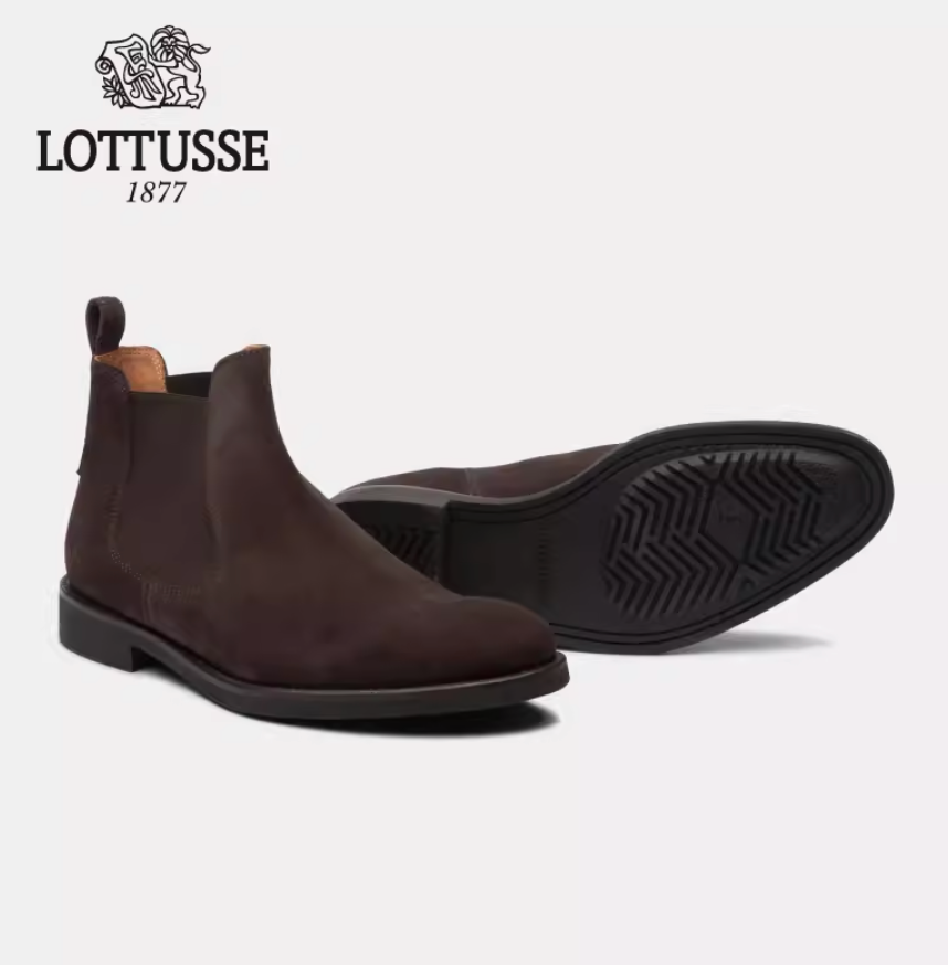 西班牙百年品牌，Lottusse 乐途仕 男士手工牛皮切尔西短靴 41码新低841元（天猫折后4784元）