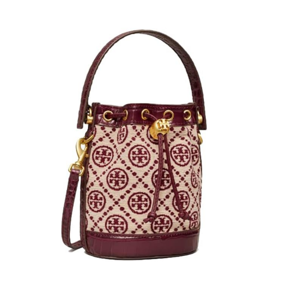 TORY BURCH 汤丽柏琦 T MONOGRAM 女士迷你斜挎水桶包新低2103.7元（类似款官网4500元）