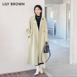 Lily Brown 莉莉布朗 2023新品气质翻领系带长款羊毛呢大衣 LWFC235004