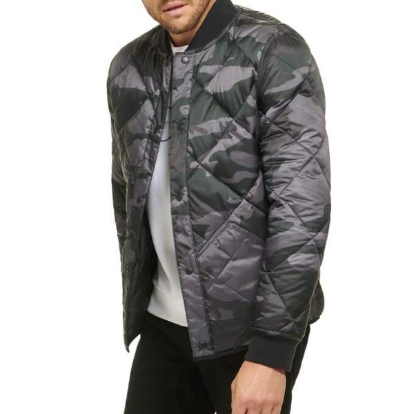 Calvin Klein 卡尔文·克莱恩 男士双面可穿菱形绗缝保暖夹克CM251940518元