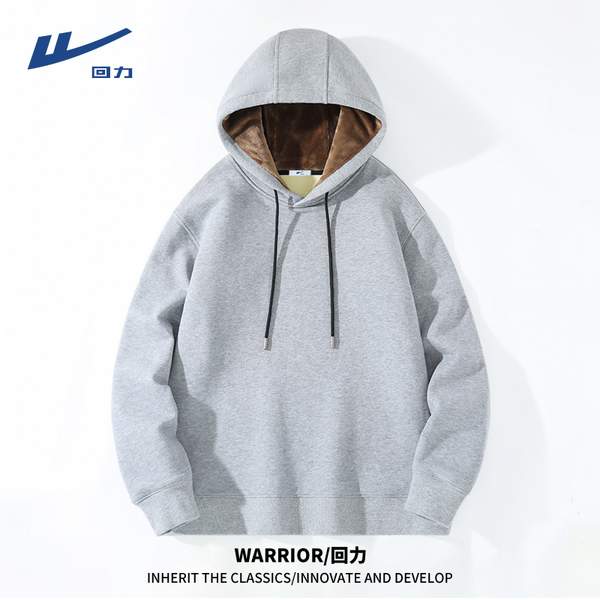 Warrior 回力 2023年冬季男款重磅加绒宽松潮牌连帽卫衣 多色39.9元包邮（双重优惠）