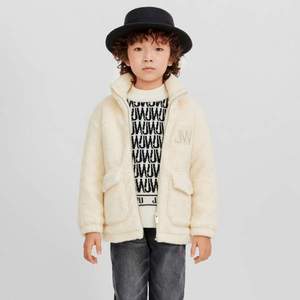 Balabala 巴拉巴拉 X JASONWU联名 2023冬男童羊毛混纺羊羔绒夹棉外套（110-150cm）2色
