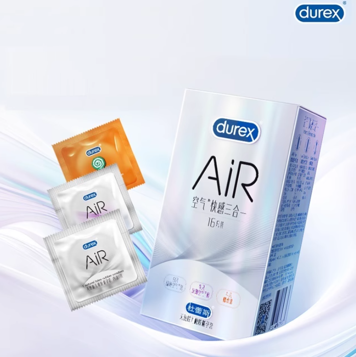 Durex 杜蕾斯 AiR空气快感三合一避孕套 16+2只 +杰士邦 玻尿酸超薄 12+4只85.31元包邮（需领券）