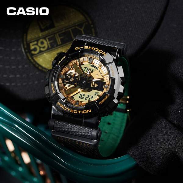 CASIO 卡西欧 X NEW ERA 100周年联名 G-SHOCK系列男士石英表 GM-110NE-1A1144元包邮（多重优惠）