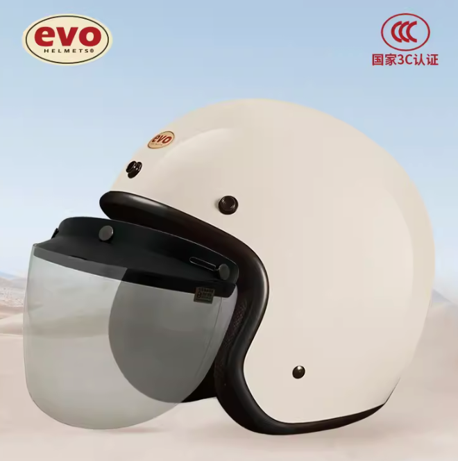 通过3C认证，中国台湾 evo 男女通用冬季电动车摩托车头盔 多色59元包邮（需领券）