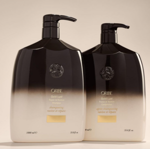 美國(guó)貴婦最愛(ài)，Oribe Gold Lust 黑曜石修護(hù)洗發(fā)水禮盒裝 1L*2瓶