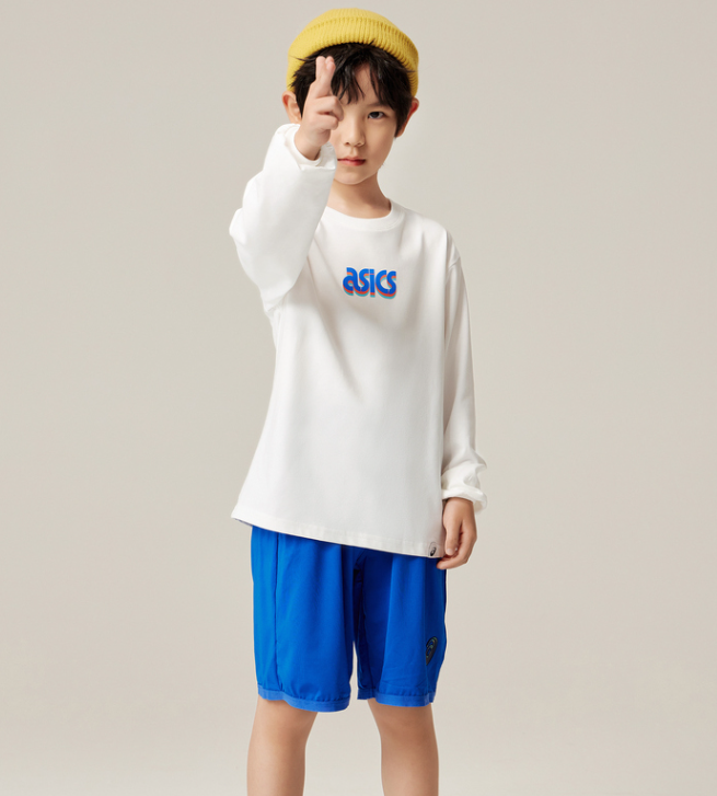 ASICS 亚瑟士 儿童长袖T恤 3色（110-150cm）69元包邮（双重优惠）