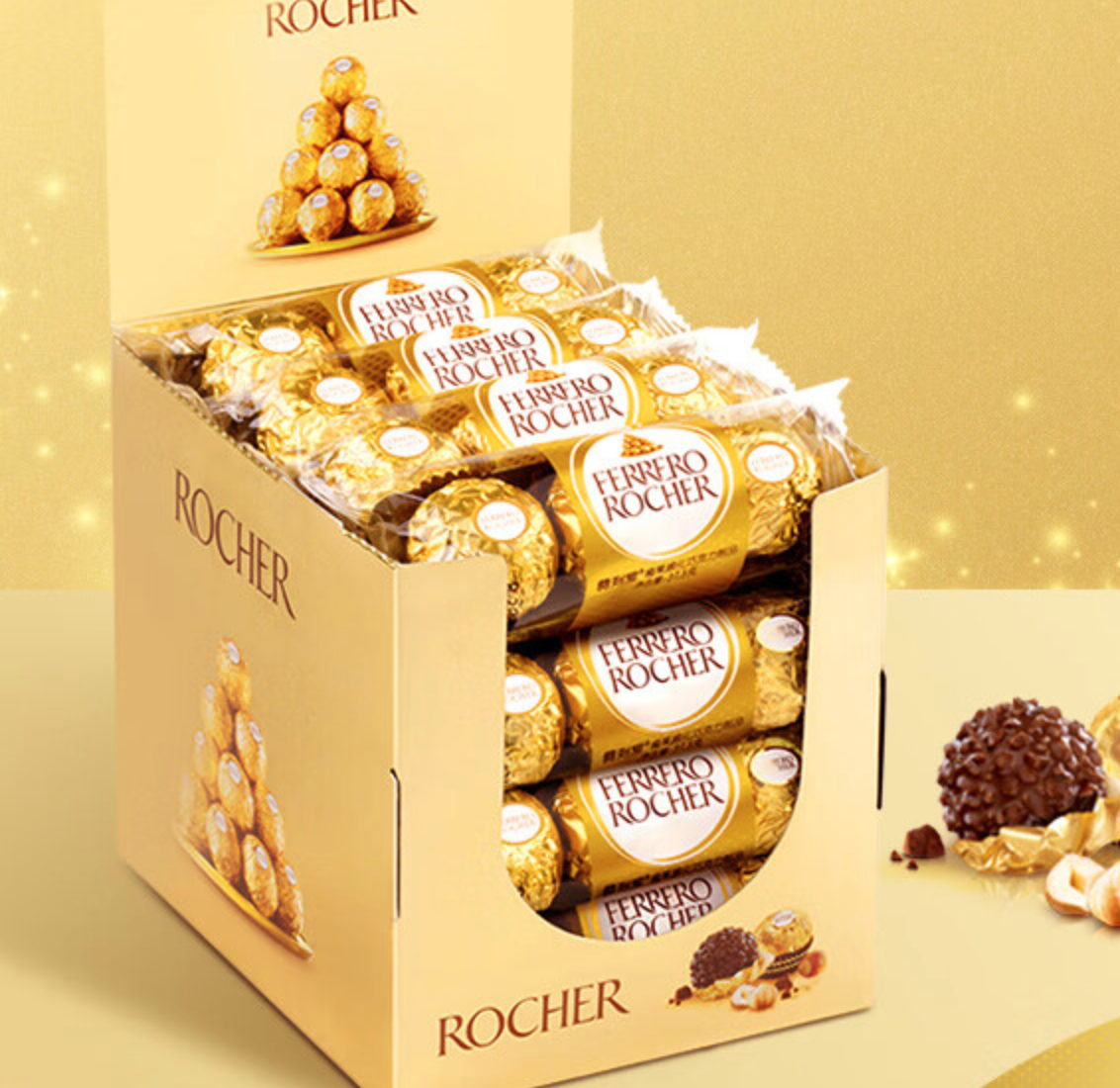 Rocher 费列罗 榛果威化巧克力 48粒礼盒装95.95元包邮（双重优惠）