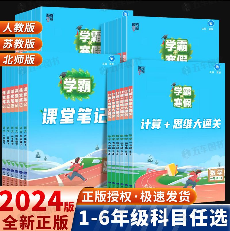 學(xué)霸 2024新版寒假銜接 閱讀集訓(xùn)/課堂筆記/大通關(guān) 1-6年級可選新低7.6元起包郵（需領(lǐng)券）