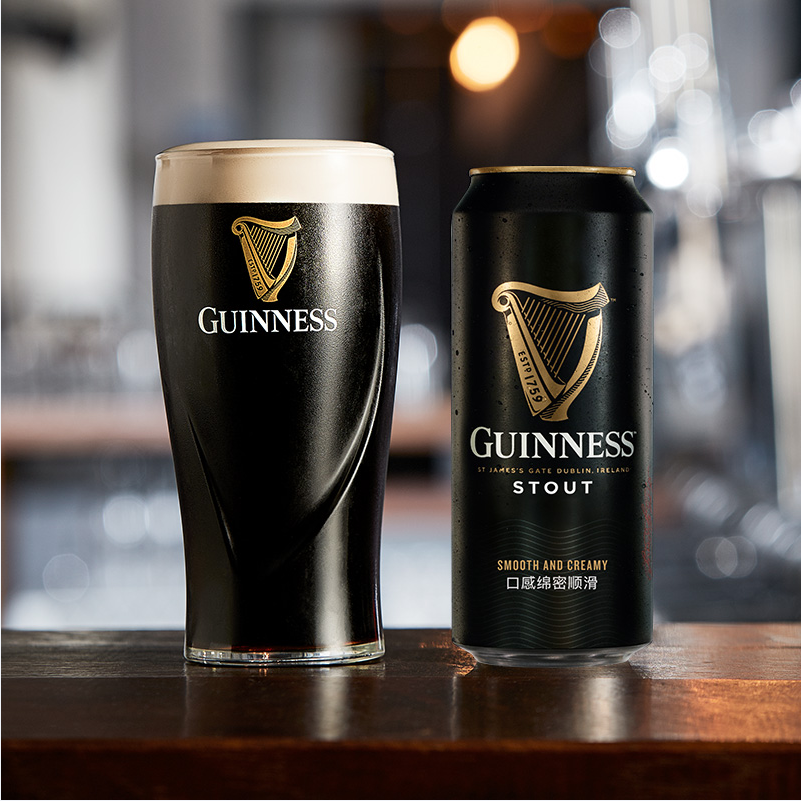 爱尔兰酿造 GUINNESS 健力士 Stout司陶特 醇黑啤酒 440mL*24听 赠八角杯199元包邮