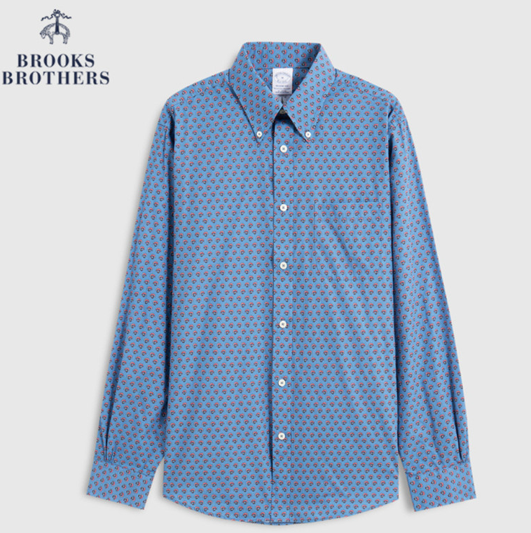 Brooks Brothers 布克兄弟  男士纯棉个性印花长袖衬衫349元包邮