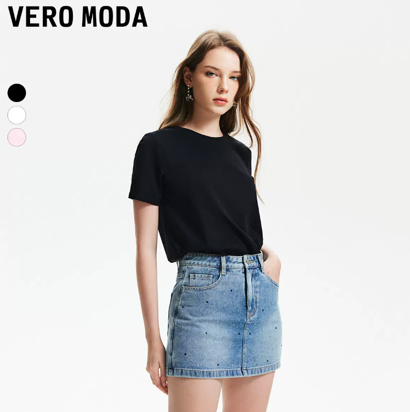 Vero Moda 2024春夏新款 女士基础款短袖T恤59.3元包邮（双重优惠）
