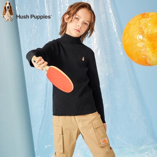 Hush Puppies 暇步士 儿童半高领针织打底衫（105~160码）多色78元包邮（需领券）