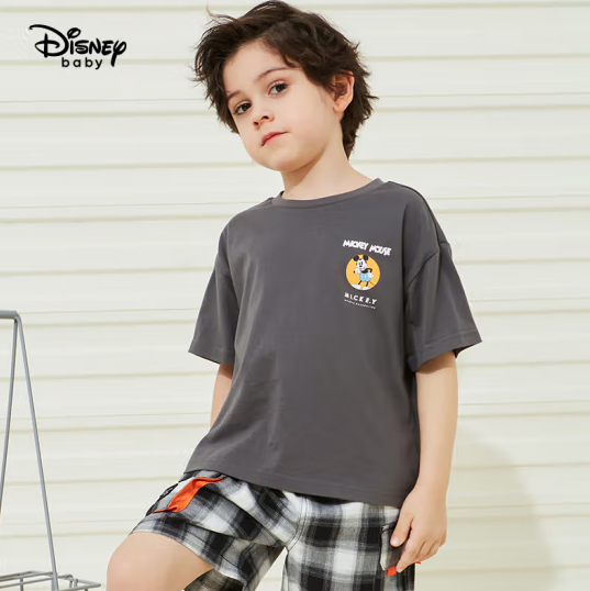 Disney baby 迪士尼 男女童吸湿透气短袖T恤 （100~160码）多款*3件88.65元包邮（合29.55元/件）