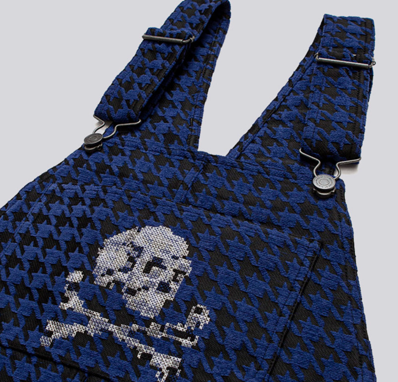 CLOT DIGITAL UNIVERSE系列 骷髅头格子背带裤129元包邮