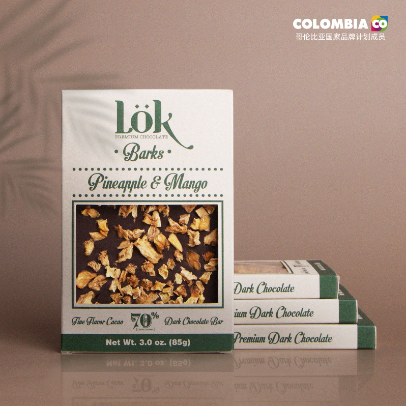 哥伦比亚进口，LOK 果干混合坚果纯可可脂巧克力 85g39元包邮（需领券）