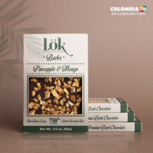 哥伦比亚进口，LOK 果干混合坚果纯可可脂巧克力 85g