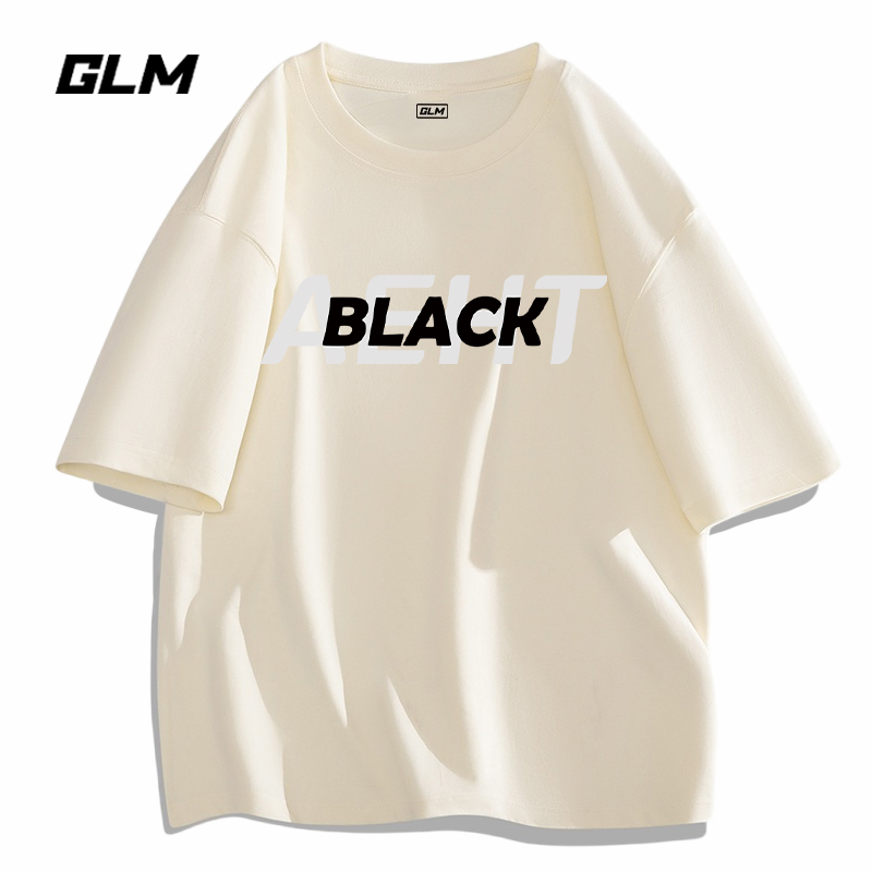 森马旗下轻商务潮牌，GLM 2024夏款 男士印花重磅纯棉短袖T恤*2件 多色49.98元包邮（24.99元/件）