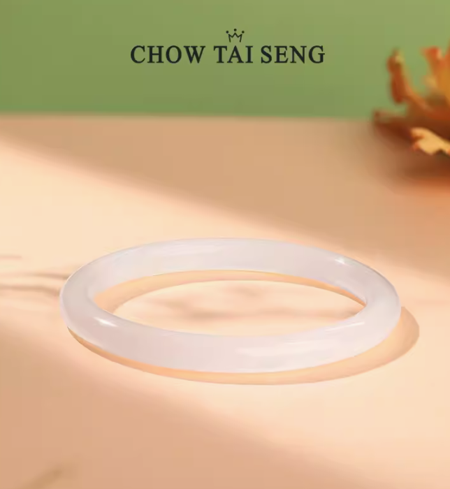 Chow Tai Seng 周大生 白月光玉髓叮當(dāng)鐲新低135.3元包郵