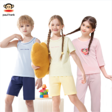 大嘴猴 夏季儿童纯棉背心短袖家居服套装（110~160码）男女童多款