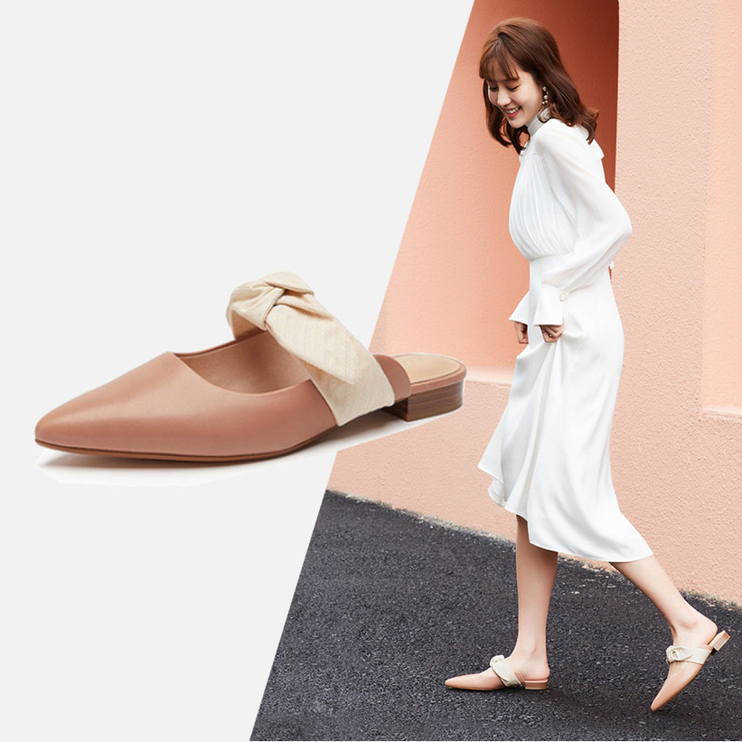 Clarks 其乐 Laina l 5 Mule 女士牛皮经典方跟尖头穆勒鞋新低326元包邮