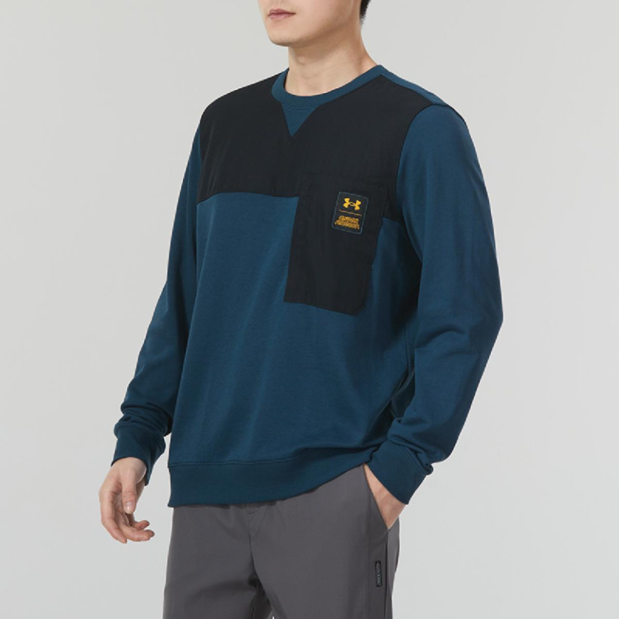 L码，Under Armour 安德玛 男装圆领棉质毛圈长袖卫衣 1366405129元包邮