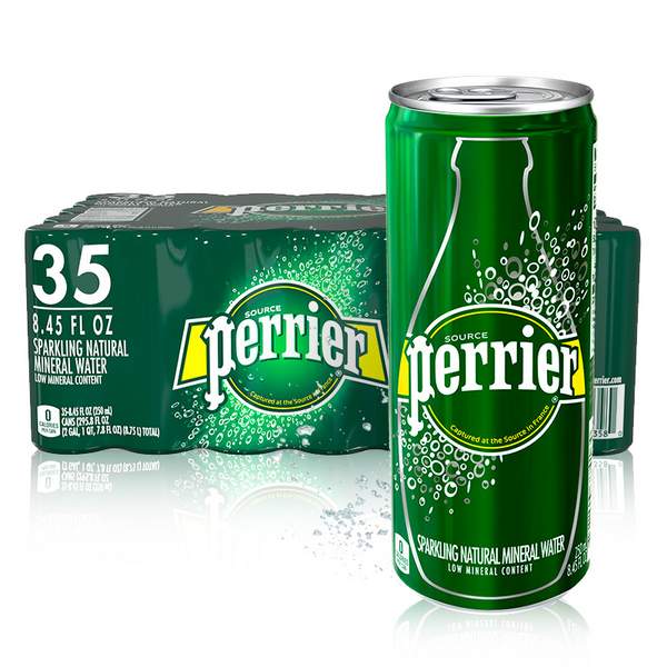 Perrier 巴黎水 青柠 气泡矿泉水 250ml*35罐109元包邮包税（3.11元/罐）