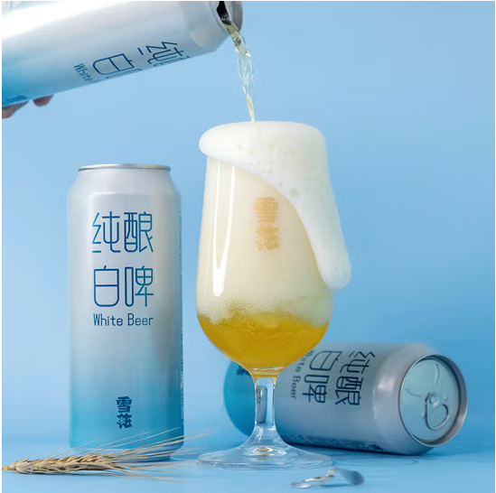 SNOWBEER 雪花 纯酿白啤 500mL*18听55元包邮（折3.05元/听）