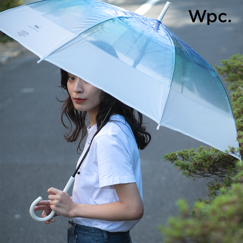 WPC 轻量长柄渐变色透明伞 三色94.05元包邮