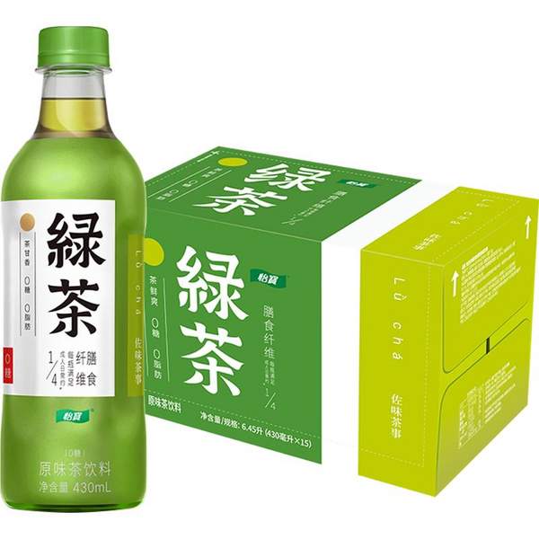 怡宝 佐味茶事 0糖0脂红茶原味茶饮料430mL*15瓶27.26元包邮（绿茶24.26元）