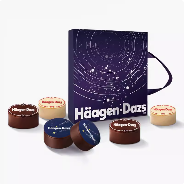 中秋好礼，Haagen-Dazs 哈根达斯 月光宝盒冰淇淋月饼 纸质券（赠手机支架+护照夹）新低168. 64元包邮