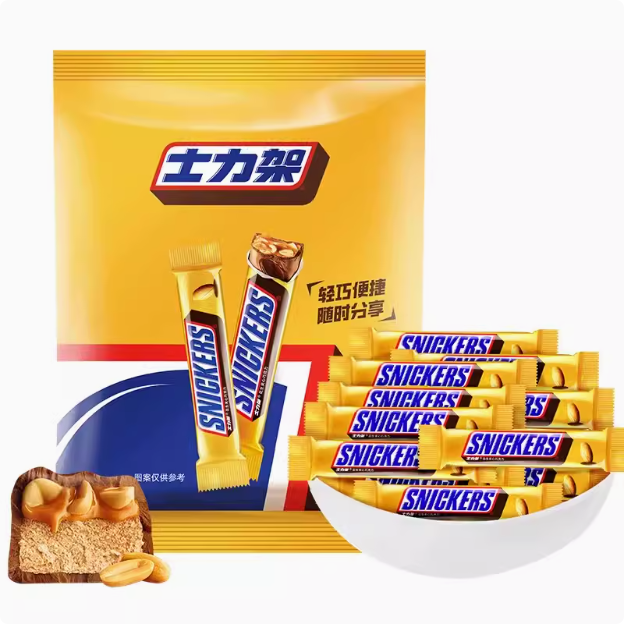 SNICKERS 士力架 花生夹心巧克力小金条 215g/10条新低7.89元包邮