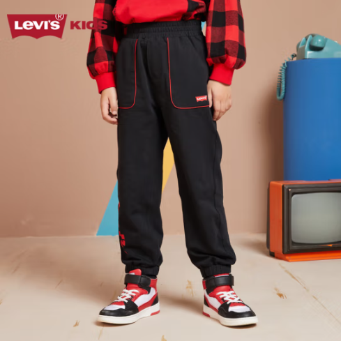 Levis 李维斯 男童百搭纯棉休闲裤长裤（110~160码）2色67.2元包邮