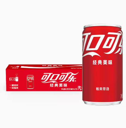 Coca-Cola 可口可乐 mini罐碳酸饮料 200mL*12罐13.62元包邮（1.13元/罐）