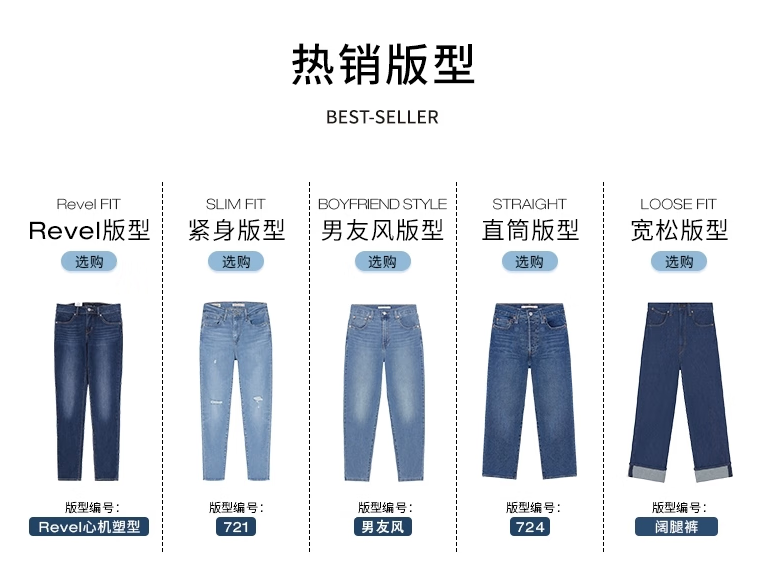 <span>白菜！</span>限码数，Levi's 李维斯 冬暖系列 女士BF男友风加厚牛仔裤新低144.51元包邮