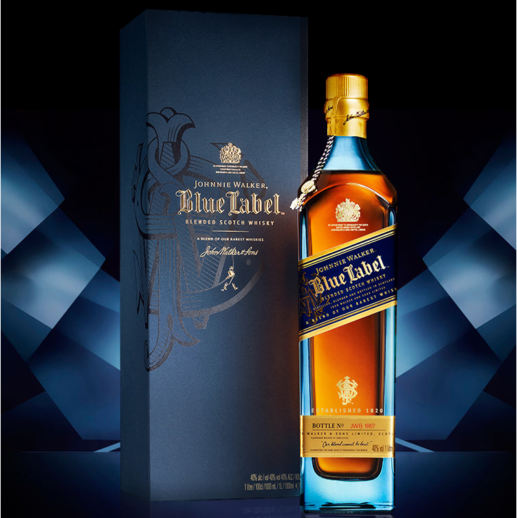 JOHNNIE WALKER 尊尼获加 高端蓝牌威士忌1L礼盒装1099.05元包邮