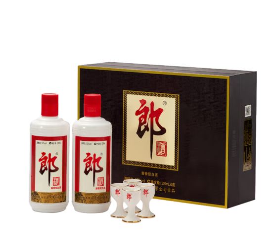 <span>白菜！</span>郎酒 郎牌郎酒 53度醬香型白酒500mL*2瓶 禮盒裝*3件新低936.53元包郵（312.17元/件）
