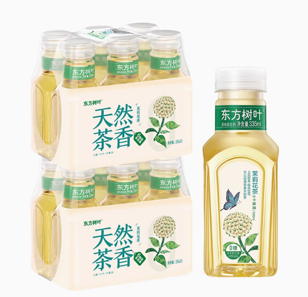 <span>白菜！</span>农夫山泉 东方树叶 茉莉花茶 335ml*6瓶*2包新低18.75元包邮（1.56元/瓶）