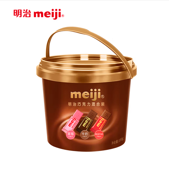 meiji 明治 純可可脂巧克力混合裝 330g新低29.67元包郵