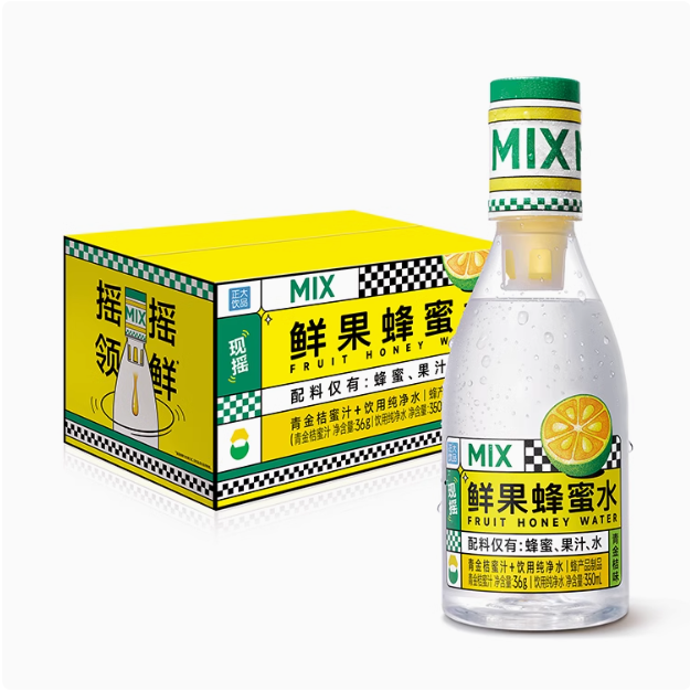 果蜜独立锁鲜，CP 正大 0添加鲜果蜂蜜水 350ml*6瓶新低29.9元包邮