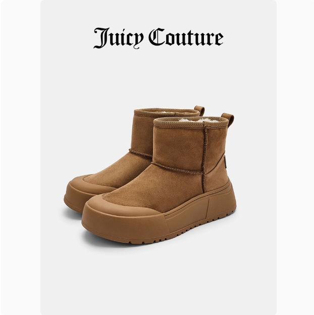 Juicy Couture 橘滋 2024年冬季 女士厚底加绒雪地靴短靴新低109元包邮