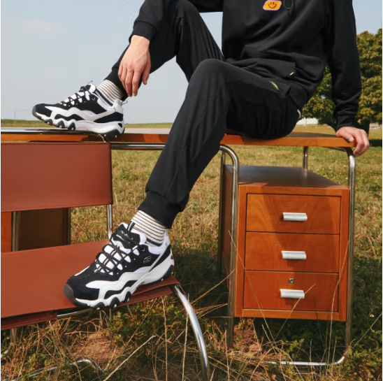 限41码/42码，Skechers 斯凯奇 D'LITES系列 男子经典熊猫鞋老爹鞋 666049145.2元包邮