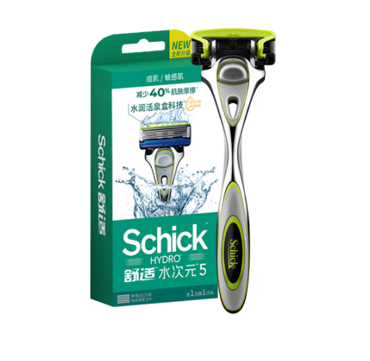 <span>白菜！</span>Schick 舒适 Hydro 5 水次元5 剃须刀 1刀架1刀头新低10元包邮