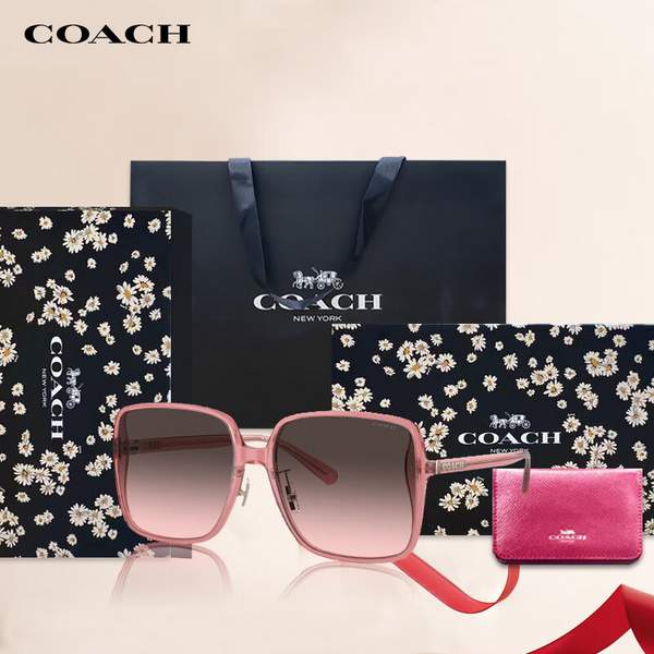 Coach 蔻驰 女士时尚方框太阳镜（含卡包+礼盒礼袋）0HC8368D新低450.6元包邮