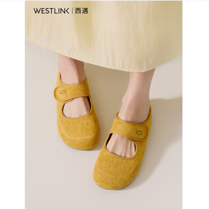 WESTLINK 西遇 2025新款 女式玛丽珍勃肯鞋平底半拖鞋86.42元包邮