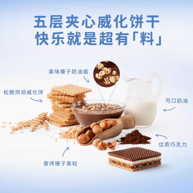 德国进口，knoppers 牛奶榛子威化饼干 600g新低39.9元包邮