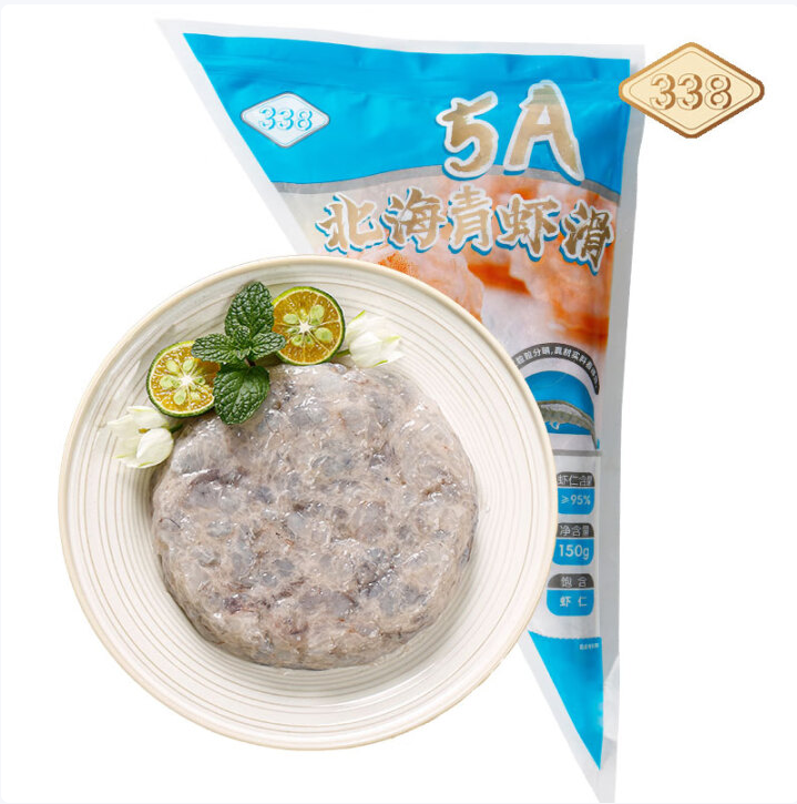 蝦含量≥95%，萬景  338 5A北海青蝦滑 150g*6袋64.98元包郵（折10.83元/袋）