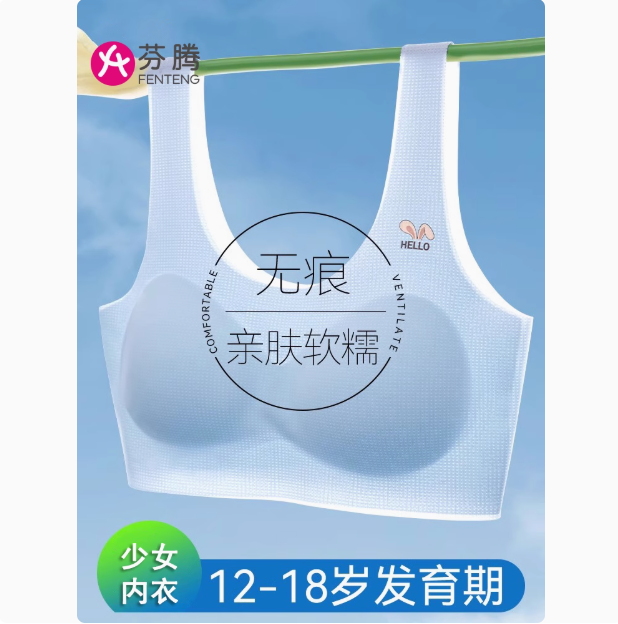 芬騰 青少年二階段發(fā)育背心式文胸 2件39.8元包郵（19.9元/件）