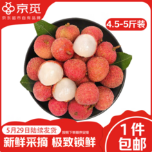 京觅 广东高州白糖罂荔枝 净重4.5斤/单果16g+