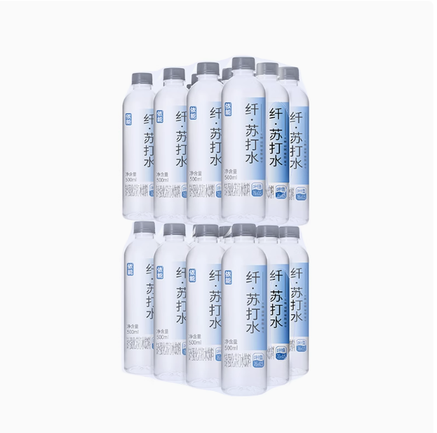 依能 纖 0糖0脂蘇打水飲料500mL*24瓶28.33元包郵（1.18元/瓶）